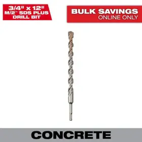 Milwaukee 445057597586 3/4 Inch X 12 2-cutter Sds Carbide Drill Bit