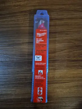 48-13-0870 Milwaukee 7/8 Inch X 6-1/2 Wood Spur Auger Bit - Hex Quick Change 48 13 0870
