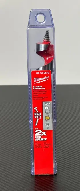 48-13-0873 Milwaukee 7/8 Inch X 6 Ship Auger Bit #48-13-0873