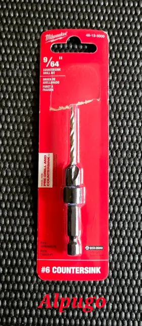 48-13-5000 Milwaukee #6 Countersink 9/64 Inch Wood Drill Bit