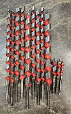 48-13-5560 Milwaukee Lot Of 12 Auger Bit Set All