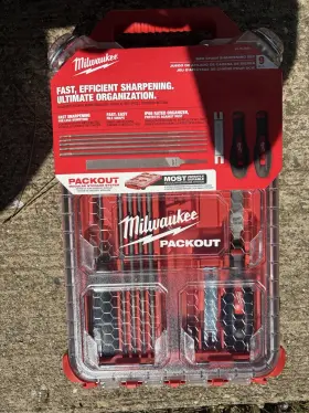 48-16-2850 Milwaukee Saw Chain Sharpening Set 9 Pieces In Packout Organizer