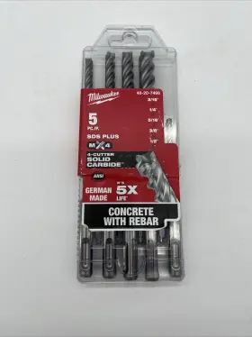 48-20-7498 Milwaukee New Sds-plus 4-cutter Carbide Concrete With Rebar