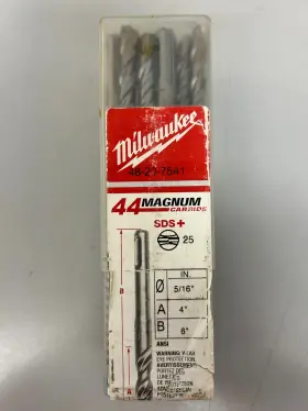 48-20-7541 Milwaukee Sds Plus 2ct 5/16 Inch X 4 6 - Bulk 25