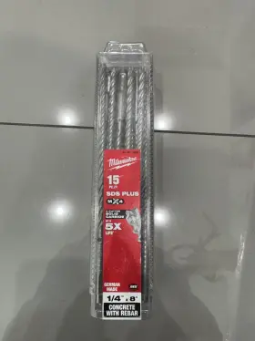 48-20-7932 Milwaukee 1/4 Inch X 8 Mx4 Sds Carbide Drill Bits 15pk