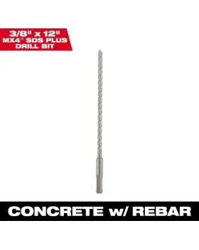 48-20-8371 Milwaukee 1/2 Inch X 6 4-cutter Sds-plus Carbide Drill Bit
