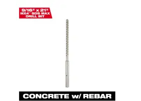 48-20-8412 Milwaukee 9/16 Inch X21 2-cutter Sds-max Carbide Drill Bit