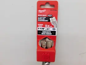 48-20-8466 Milwaukee Sds Max 4-cutter Solid Carbide - 1-1/8 Inch X 21
