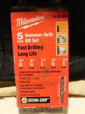 48-20-8851 Milwaukee 5 Piece Hammer Drill Bit Set Factory Sealed Free Shipping