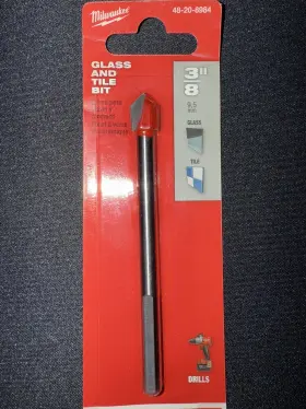 48-20-8984 Milwaukee 3/8 Inch Carbide Head Glass And Tile Drill Bit