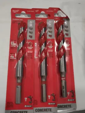 48-20-9040 Milwaukee Tool 3pk Rotary Drill/hammer Drill Bits 5/8 3-flat Hss