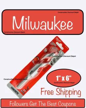 48-20-9049 Milwaukee Carbide Hammer Drill Bit 1 Inch X 4 6 With 3/8 Secure Grip