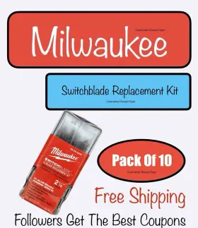48-25-5340 Milwaukee 2-1/8 Inch Switchblade 10 Pack Replacement Blade