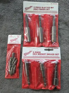 48-30-0105 Milwaukee Bits Driver Finder Sets New Old Stock