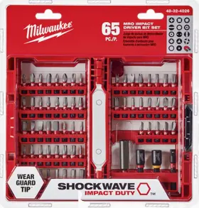 48-32-4026 Milwaukee Shockwave Mro Impact Duty Driver Bit Set 65-piece Pack