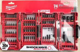 48-32-4062 Milwaukee Shockwave Impact Driver Bit Set 74 Piece
