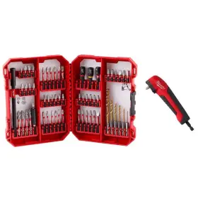 48-32-4097-48-32-2390 Milwaukee Shockwave Screw Driver Bit Set With Right Angle Drill Adapter 60-piece