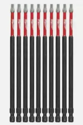 48-32-4246 Milwaukee Tool Shockwave 6 Inch Impact Torx T25 Power Bits 10 Pack New