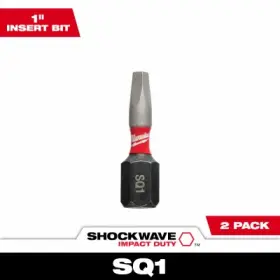 48-32-4421 Milwaukee Shockwave #1 Square Insert Bit 1 Inch 2-pk. -