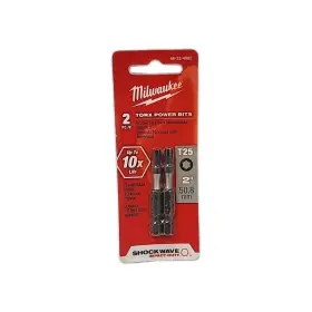 48-32-4985 Milwaukee Shockwave Impact Duty 2 Inch T25 Driver Bit 2-pack Torx