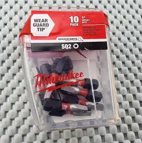 48-32-5008 Milwaukee Shockwave Impact Duty Driver Bit Square #2 1 Inch 10 Pcs