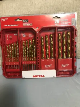 48-89-0012 Milwaukee Packout Thunderbolt Titanium Coated Drill Bit Set - 29pc
