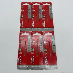 48-89-2303 Milwaukee 6pk Red Helix 3/32 Inch Round Shank Cobalt Drill Bit