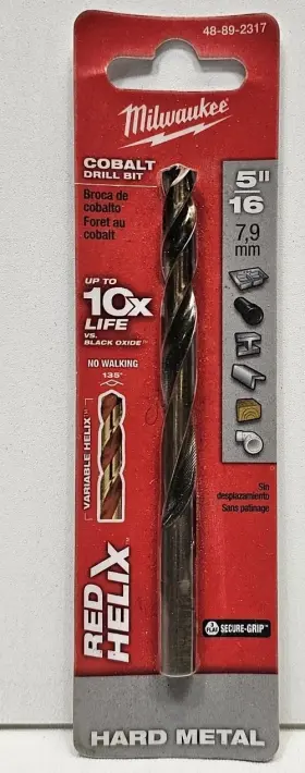 48-89-2317 Milwaukee Red Helix Cobalt 5/16 Inch Drill Bit