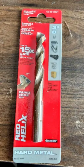 48-89-2321 Milwaukee 3/8 Inch Cobalt Drill Bit New In Package