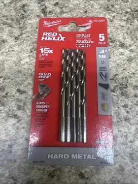 48-89-2359 Milwaukee Red Helix Cobalt Drill Bits Hard Metal