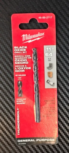48-89-2717 Milwaukee 11/64 In Thunderbolt Black Oxide Drill Bit #48-89-2717