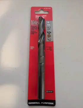 48-89-2740 Milwaukee S And D Black Oxide 9/16 Inch General Purpose Drill Bit
