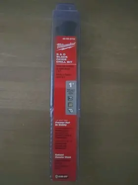 48-89-2754 Milwaukee 1 Inch S&d Black Oxide Drill Bit For Metal Wood Pvc
