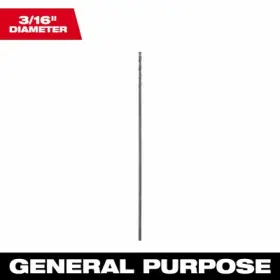 48-89-2771 Milwaukee Thunderbolt Long Black Oxide Drill Bit 12 X 3/16 In -