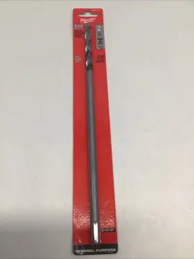 48-89-2774 Milwaukee 3/8 Inch X 12 Black Oxide Drill Bit Extra Long Extended Length