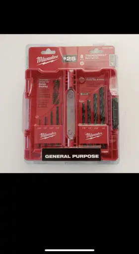 48-89-2805 Milwaukee 8pc Thunderbolt Black Oxide Drill Bit Set