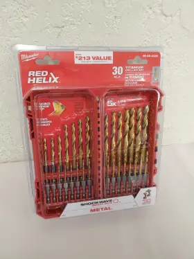 48-89-4330 Milwaukee New Titanium Drill Bit Set 30-piece Free Shipping