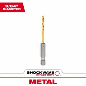 48-89-4606 Milwaukee 5 Pack - Shockwave Impact-duty Titanium Drill Bit 9/64 Inch