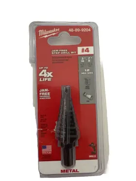 48-89-9204 Milwaukee #4 Step Drill Bit -black Open