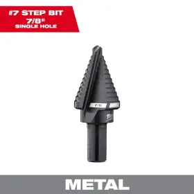 48-89-9207 Milwaukee 7/8 Inch #7 Black Oxide Step Drill Bit 1-step