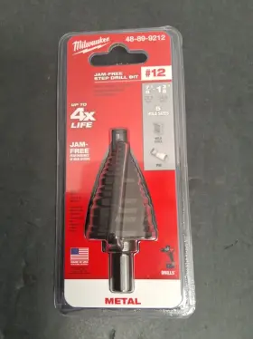 48-89-9212 Milwaukee Jam Free Step Drill Bit #12