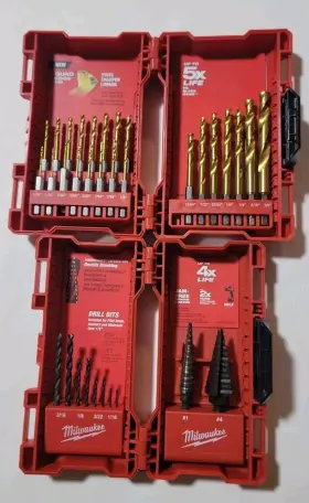48-89-9252 Milwaukee Milwaukeeblack Oxide Step Drill Bit Set With Titanium 33-piece