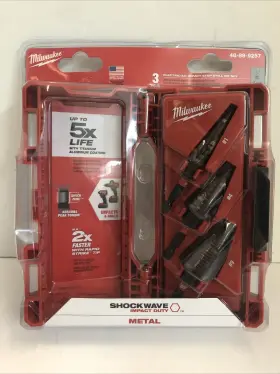48-89-9257 Milwaukee Electrician Impact Step Drill Bit Set For Metal - 82077-1
