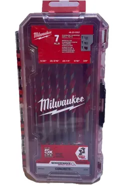 48-20-9052 Milwaukee 48209052 Shockwave Hex Shank Carbide Hammer Bit Kit - 7 Pc