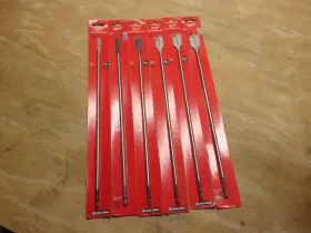 48270190 Milwaukee 6 Flat Boring Bits 16 Inch Long 3/8 To 1 See Pics For Sizes
