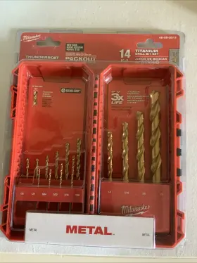 48-89-0011 Milwaukee 48890011 14pc Tin Twist Bit Kit