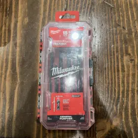 48-89-2803 Milwaukee 48892803p Thunderbolt Black Oxide Drill Bit Set 15 Pc Unopened