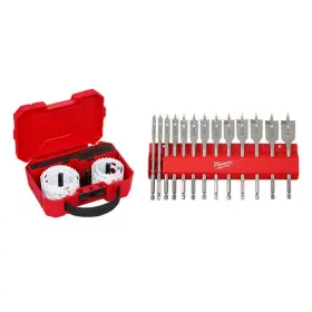 49-22-4038-48-27-1520 Milwaukee Hole Dozer Bi Metal Saw Kit With High Speed Wood Spade Bit Set
