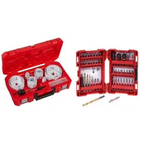 49-22-4105-48-32-4024 Milwaukee Hole Dozer Electricians Bi-metal Saw Set With Shockwave Impact Duty Driver