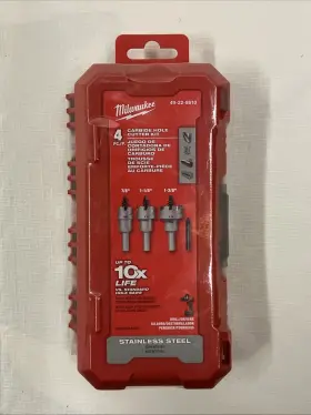 49-22-8610 Milwaukee One-piece Carbide Hole Cutter Kit 4 Piece New